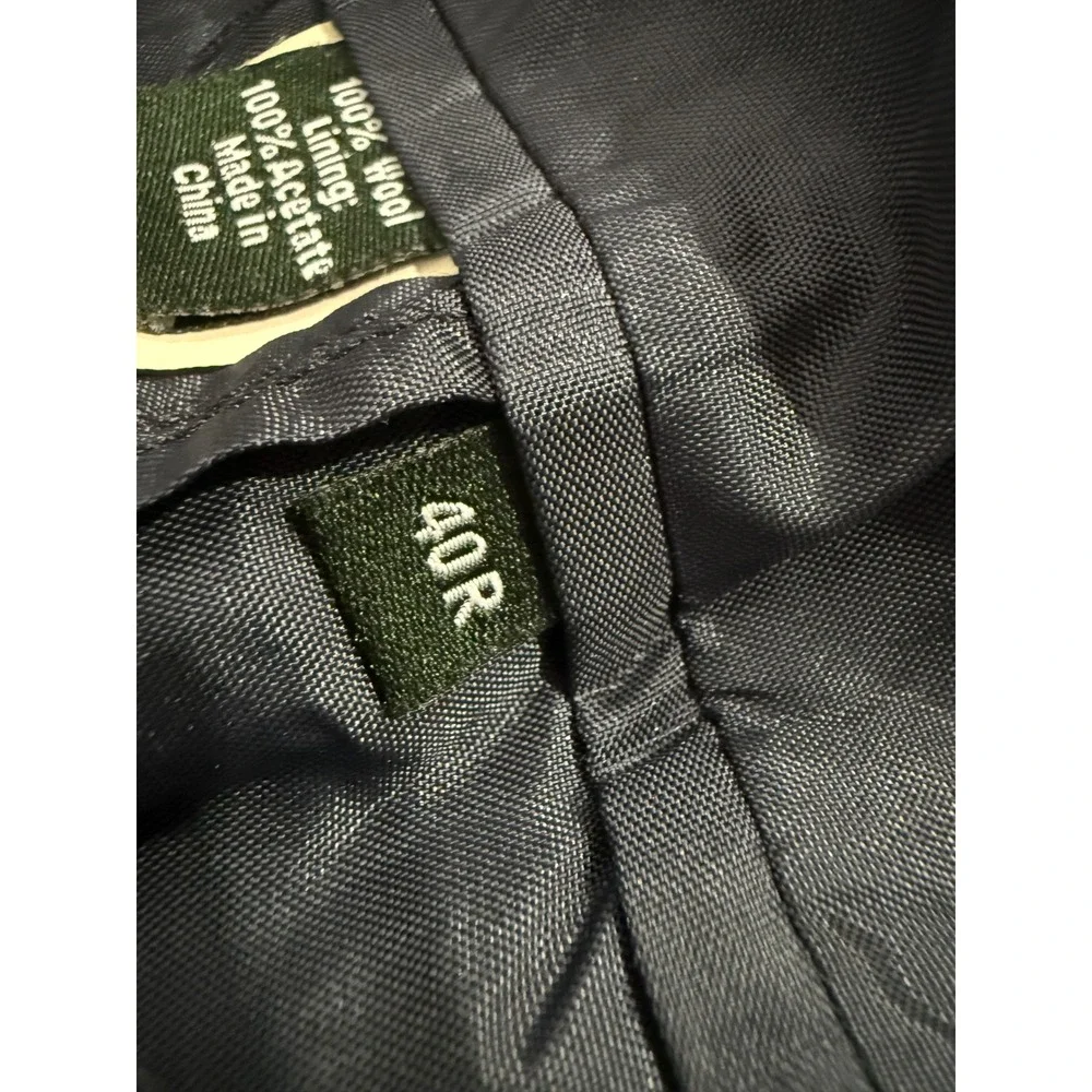 J.Crew Mens Navy Blue 100% Wool 3-Button Blazer Jacket 40R‎ 77922 FA06